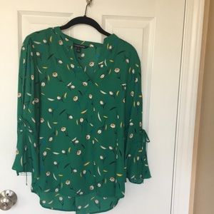 Tunic blouse, tie sleeves